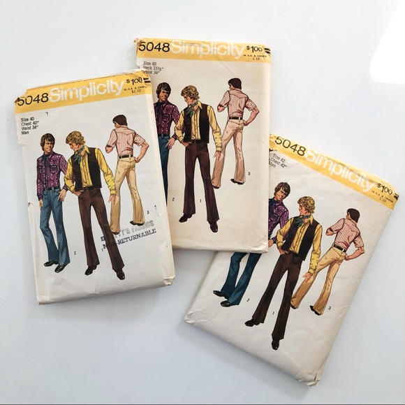 TG 70s Sewing pattern for men’s shirt size 40 chest medium - Picture 9 of 15